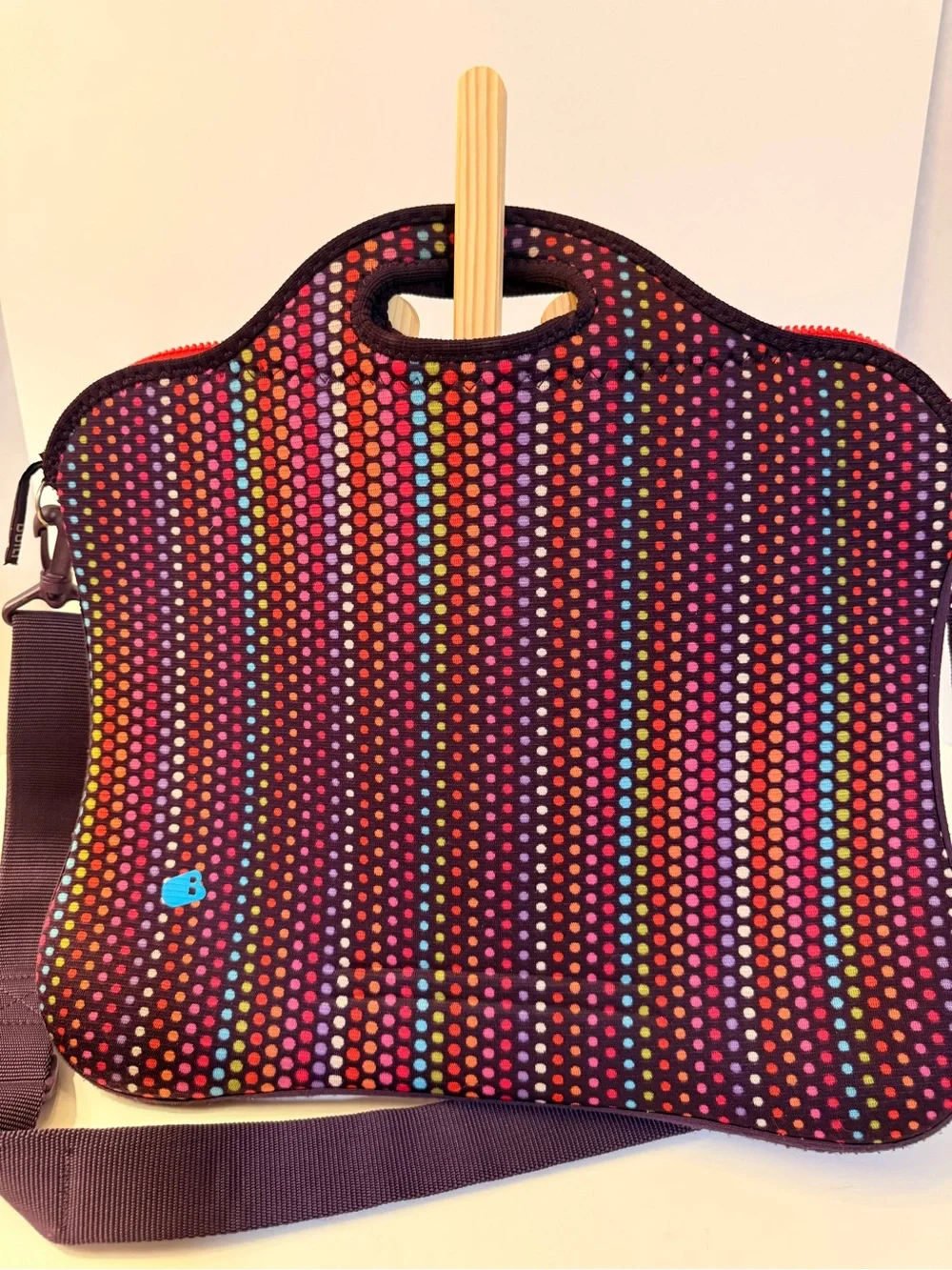 Built Multicolor Dot Neoprene Laptop Bag for Women